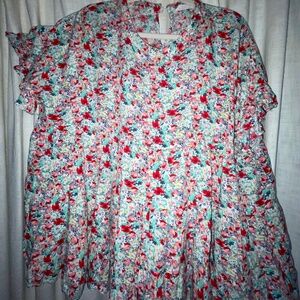 Babydoll floral blouse